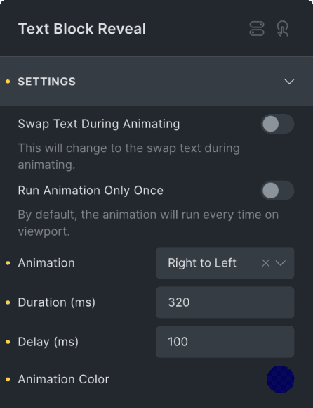Text Reveal Element